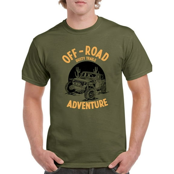 Off-Road Dusty Trails T-Shirt Men -Smartprints Designs, Male Large