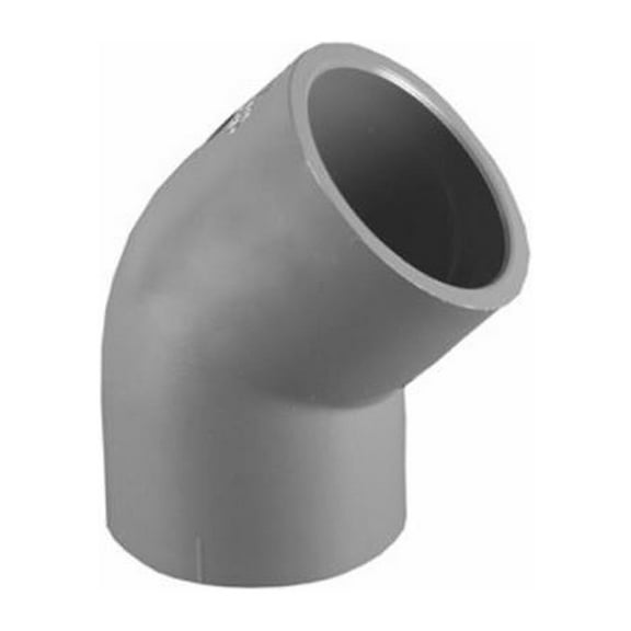 Charlotte Pipe PVC 08309 1200HA Schedule 80 PVC Slip x Slip 45-Degree Elbow, 3/4 In. - Quantity 25