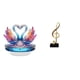 thumbnail image 1 of Escultura de cisne acrílico y figura de nota musical, centro de mesa, adorno de resina creativo para estantería, escritorio de oficina, chimenea, inau, 1 of 8