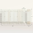 thumbnail image 7 of Resenkos 8-Panel Folding Room Divider - Portable Privacy Screen, Wave Fiber Partition for Home Office, White, 7 of 7
