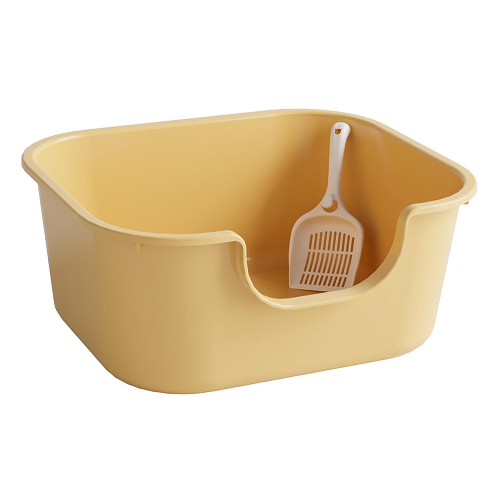 Bvdfgk Cat Litter Basin Cat Heighten Cats Litter Pan Reusable Anti ing Yellow