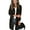 Noir, variante sur Blazer de Travail pour Femme à Manches Longues, Ouvert à l'Avant, Veste Décontractée Unie, Complet, Blazer Long Élégant OL
