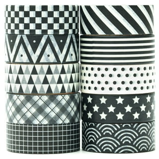 Thin Solid Black Washi Tape, 10MM Black Paper Tape, Scrapbooking Tape, Gift  Wrapping Tape, Slim Neutral Washi Tape BBB Supplies R-SL110 
