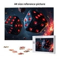 thumbnail image 6 of Disketp Cosmic Red Sparkle Dice Custom Puzzle Personalized Puzzles 1000 Pieces, Customized Picture Puzzle for Adult and Teens((29.5×19.7in, Vertical), 6 of 9