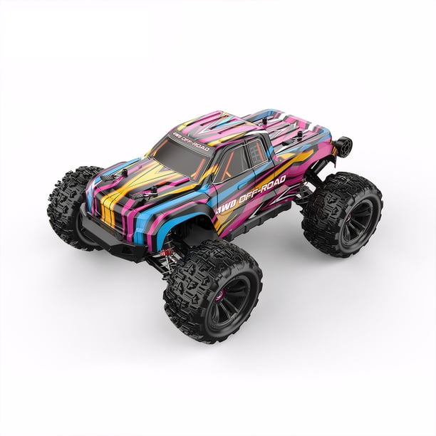 Bewildely Camión Hyper MJX 4WD de 5 pack/lote con potencia de alta velocidad sin escobillas, coche 4WD Rc de alta velocidad sin escobillas Kits de construcción modelo Rojo@Azul