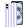 thumbnail image 2 of Funda de TPU a rayas para iPhone 16 Plus: ultrafina, a prueba de golpes, antiamarilleo, resistente a arañazos, compatible con carga inalámbrica, agarre mejorado, estilo negro., 2 of 7