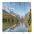 thumbnail image 3 of Ambesonne Glacier National Park Shower Curtain, Lake Scene, 69"Wx75"L, Multicolor, 3 of 5