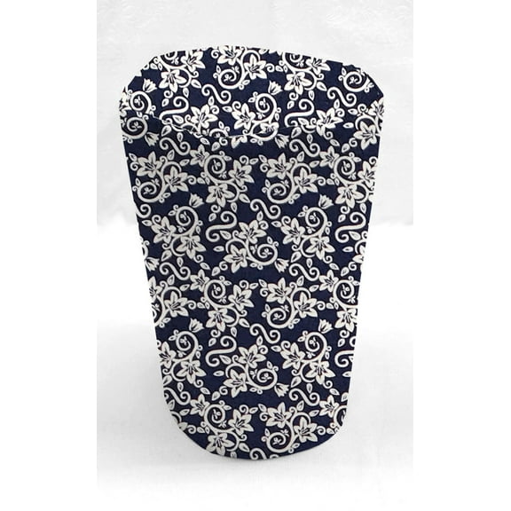Floral Damask Can Opener Cover by Penny's Needful Things (Navy Blue)