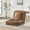 Brown, variant on Memoryfield Human Dog Bed for Adults & Pets, Convertible Floor Lounge Chair, 5-Position Adjustable, 2 Pillows, Chenille Sofa Bed for Living Room & Bedroom, Black