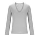 thumbnail image 3 of pstuiky camisa de manga larga para hombre, Camiseta deportiva de manga corta con cuello redondo, ajustada y de alta resistencia, de color liso para hombre camisetas de hombre xxxl, 3 of 5