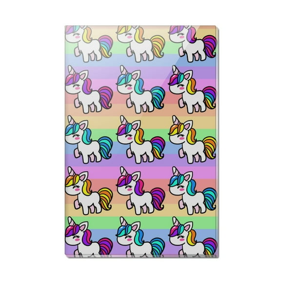 Cute Kawaii Unicorns Pattern Rectangle Acrylic Fridge Refrigerator Magnet