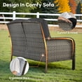 thumbnail image 4 of XIZZI 5-Piece Patio Furniture Set, All-Weather Wicker Outdoor Conversation Sets with Swivel Chairs and Glass Coffee Table for Backyard, Porch, Deck-Black, 4 of 7