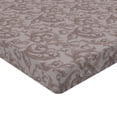 thumbnail image 4 of Ambesonne Damask Fitted Sheet, Earthy Art of Floral Baroque, Twin XL Size, Warm Taupe and Dusk, 4 of 5