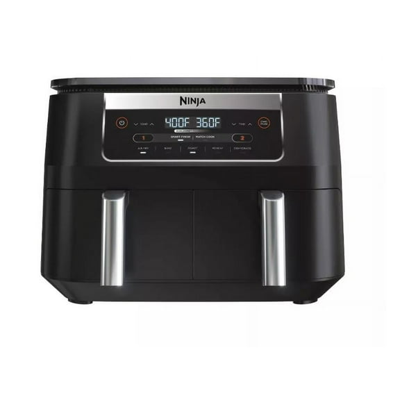 Ninja 6 qt 2-Basket Air Fryer, Black - Nonstick