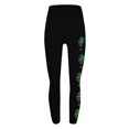 thumbnail image 4 of QATAINLAV Women's St Patricks Day Running Leggings Shamrock Clover Print Soft Stretchy Yoga Pants High Waisted Tummy Control Tight Pants Black S Weekly Deals, 4 of 5