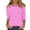 Purple, variant on Seductiva Women's Casual 3/4 Sleeve T-Shirts 2025 Women's Shoulder Seven Quarter Sleeve T Shirt Summer Women's Top Tops Basic Tees Blouses
