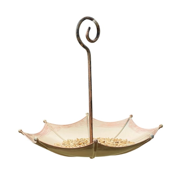Resin Umbrella Shape Hanging Bird Bath Hanging Bird Feeder Garden BirdBath Tray for Outdoors Lawn Patio Decoration
