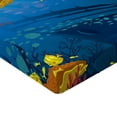 thumbnail image 2 of Ambesonne Ocean Fitted Sheet, Coral Reef Fish Turtle, Queen Size, Yellow Orange Navy, 2 of 3