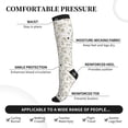 thumbnail image 3 of Bixox Vintage Stylized White Color Print Compression Socks,Compression Socks Women & Men Circulation for Medical,Running,Athletic, 3 of 7