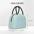 thumbnail image 2 of Honeii Daisies Flowers Print Insulated Lunch Bag Women Reusable Lunch Box with Pocket for Work Picnic Travel -One Size, 2 of 6