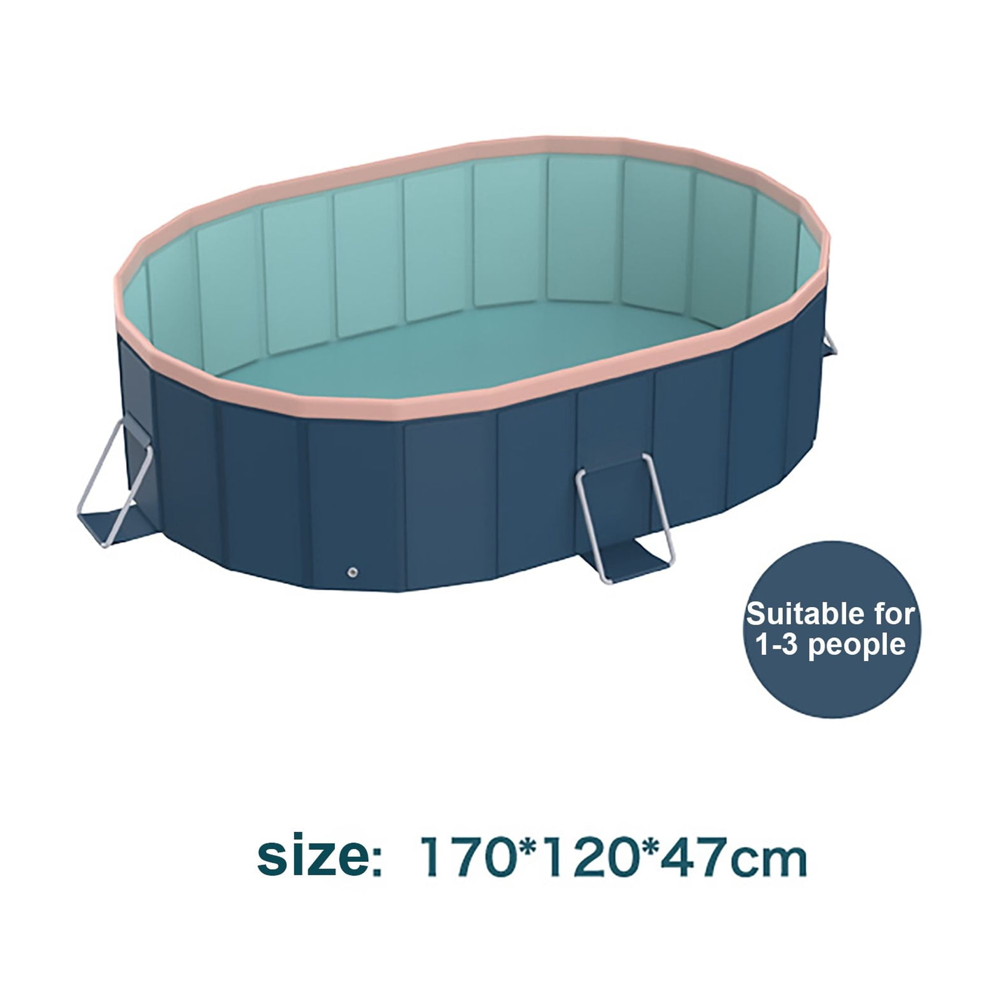 1.8m PVC folding pool (not inflatable) bathes and cools in summer, suitable for outdoor patio beach garden