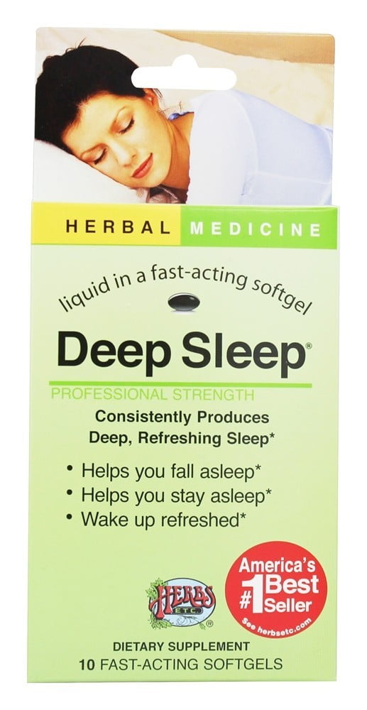 Herbs Etc Deep Sleep Professional Strength Alcohol Free 10 Softgels