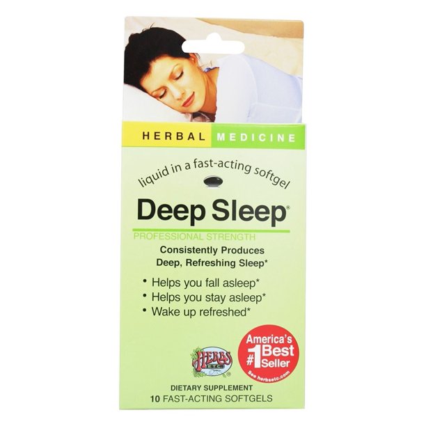 Herbs Etc Deep Sleep Professional Strength Alcohol Free 10 Softgels