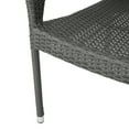 thumbnail image 4 of GDF Studio Nazir Outdoor Wicker Stacking Dining Chairs, Set of 2, Gray, 4 of 8
