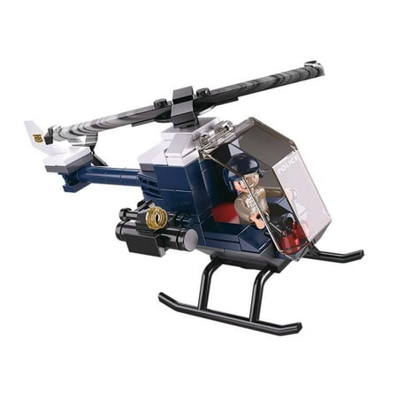 UPC: 0639939930791 | SlubanKids Sluban Kids Police Helicopter Building Blocks 87 Pcs set Building Toy Police Helicopter – One Size