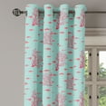 thumbnail image 2 of Ambesonne Coral Grommet Curtain, Fishes Coral Reef Aquatic, 50" x 120", Dark Coral Pale Blue, 2 of 6