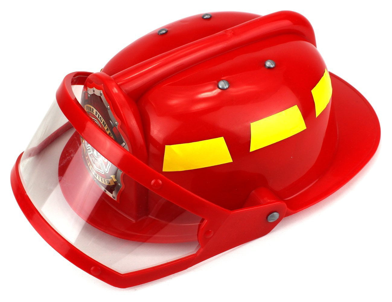 Texpress Deluxe Led Light Up Kids Fireman Hat Hard Plastic Red