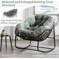 thumbnail image 5 of Comfortable Outdoor Rattan Rocking Chair with Padded Cushion Ideal for Front Porch, Living Room, Patio or Garden Perfect for Relaxation and Leisure Time Enjoyment, 5 of 12