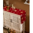 thumbnail image 4 of Ldtrchee Red Christmas Snowflake Table Runner 48 Inches, Yellow White Xmas Winter Snowflake Bed Runner Dresser Scarves Tabletop for Indoor Outdoor Parties/Ceremony/Banquet, 13" x 48", 4 of 8