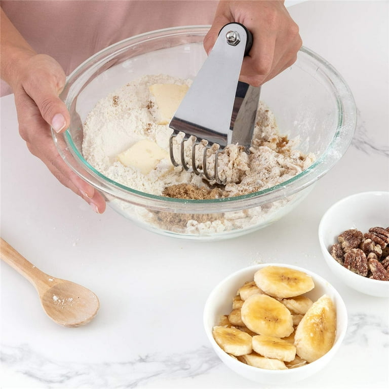 Pastry Cutter Set, Pastry Blender and Dough Scraper, Professional Stainless  Steel Bladed Dough Cutter/Blender Scraper Chopper Set for Kitchen Baking  Tools (Grey) 