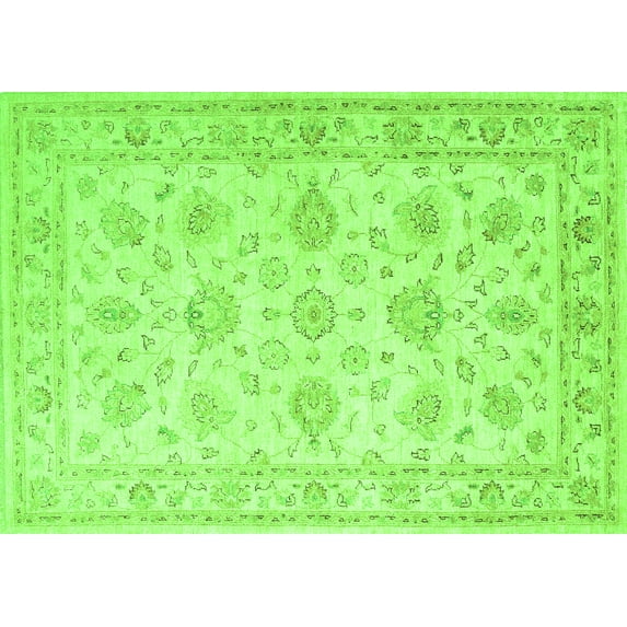 Ahgly Company Indoor Rectangle Persian Green Traditional Area Rugs, 2' x 4'