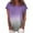 Purple, variant on Women's Plus Size Short Sleeve Gradient Color Tunic T-Shirt