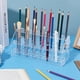thumbnail image 5 of Exhibidor acrílico para bolígrafos con 48 ranuras, soporte de 2 niveles para lápices, pinceles y brochas de maquillaje. Organizador para cejas., 5 of 7