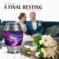 thumbnail image 4 of JAGASY Snake Urn for Human Ashes Adult Male & Female - Small Purple Urns for Family - Mountain Funeral Gifts for Loss of a Loved One - Purple Cloud Keepsake Urn for Grandparents - 3 Inch, 4 of 7