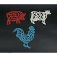 thumbnail image 7 of Zeckos Colorful Cast Iron Farm Animal Kitchen Trivets Set of 3, 7 of 7