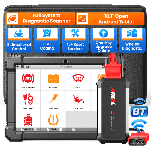 ANCEL X7 OBD2 Scanner Bluetooth Bidirectional Scan Tool Full System Car Diagnostic Tool with 15 Resets, ECU Co-ding for VW Audi, Active Test, ABS Bleeding, TPMS/SAS/EPB/Oil Reset, 2 Years Free Update