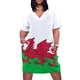 thumbnail image 2 of Flag of Wales - Welsh Flag Loose Pocket Dress Women's summer dresses evening dresses luxury 2025 Beachwear Long veiled dresses, 2 of 7