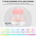 thumbnail image 2 of 7 Color Lights Rain Cloud Humidifier, Timing Water Drip Aroma Diffuser, Mushroom Waterfall Lamp for Home Office Bedroom, 2 of 10