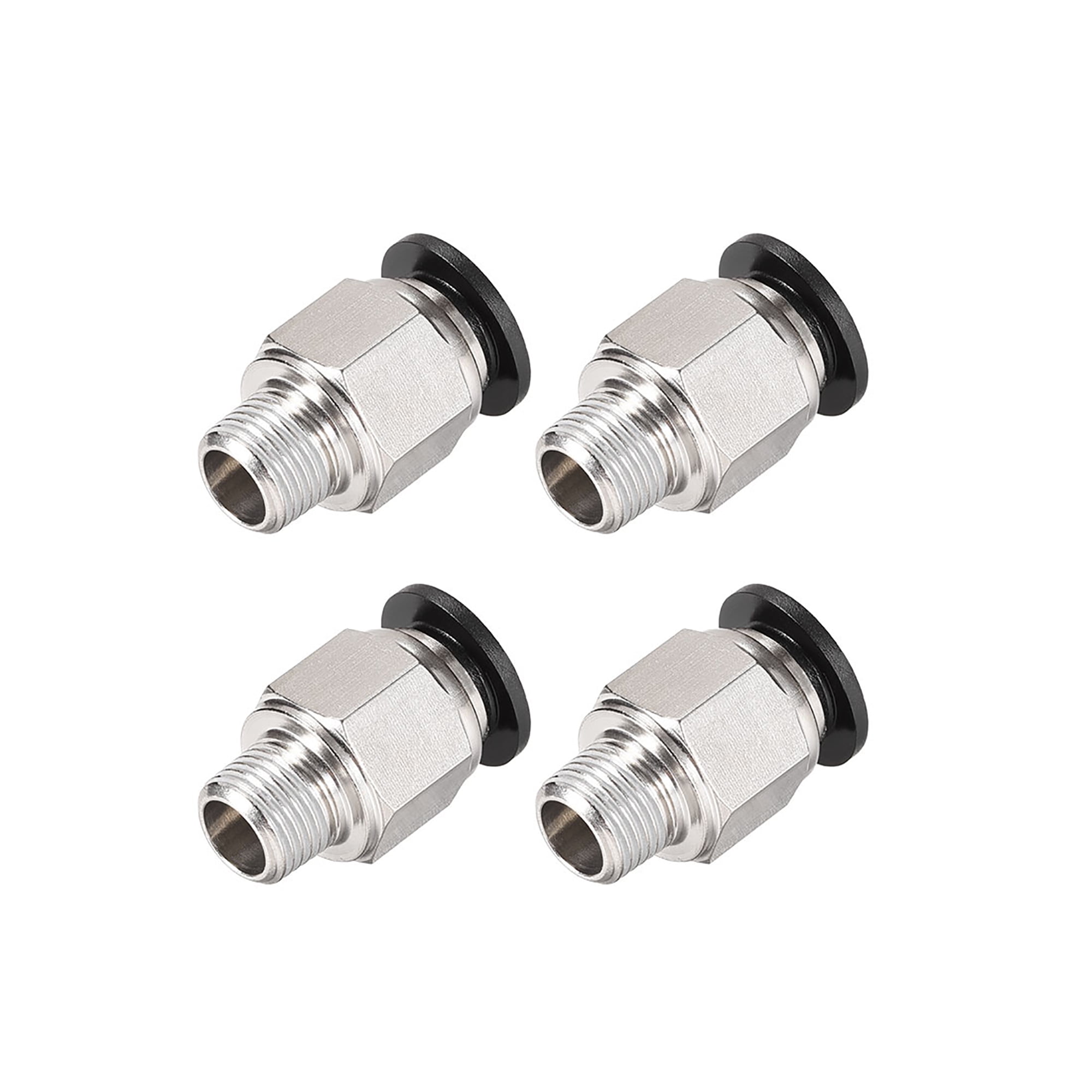 Straight Pneumatic Push to Quick Connect Fittings,1/8NPT Male x 8mm
