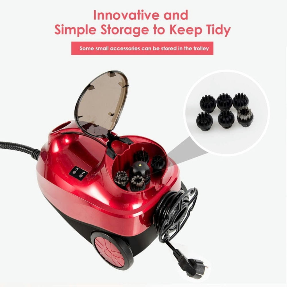 Kadyn Cleaner Machine, Vacuum Cleaner,2000W Heavy Duty Multi-purpose Steam Cleaner Mop with Detachable Handheld Unit-Red