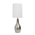 thumbnail image 1 of Lampe de table Simple Designs à 1 ampoule en forme de larme, nickel brossé, 1 of 6