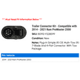 thumbnail image 2 of Trailer Connector Kit - Compatible with 2014 - 2021 Ram ProMaster 2500 2015 2016 2017 2018 2019 2020, 2 of 7
