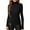 Black, variant on BadPiggies Women's Mock Turtleneck Long Sleeve Shirt Basic Layer Stretch Slim Fit Tops (M, Black)