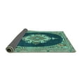 thumbnail image 2 of Ahgly Company Indoor Square Persian Turquoise Blue Traditional Area Rugs, 6' Square, 2 of 4