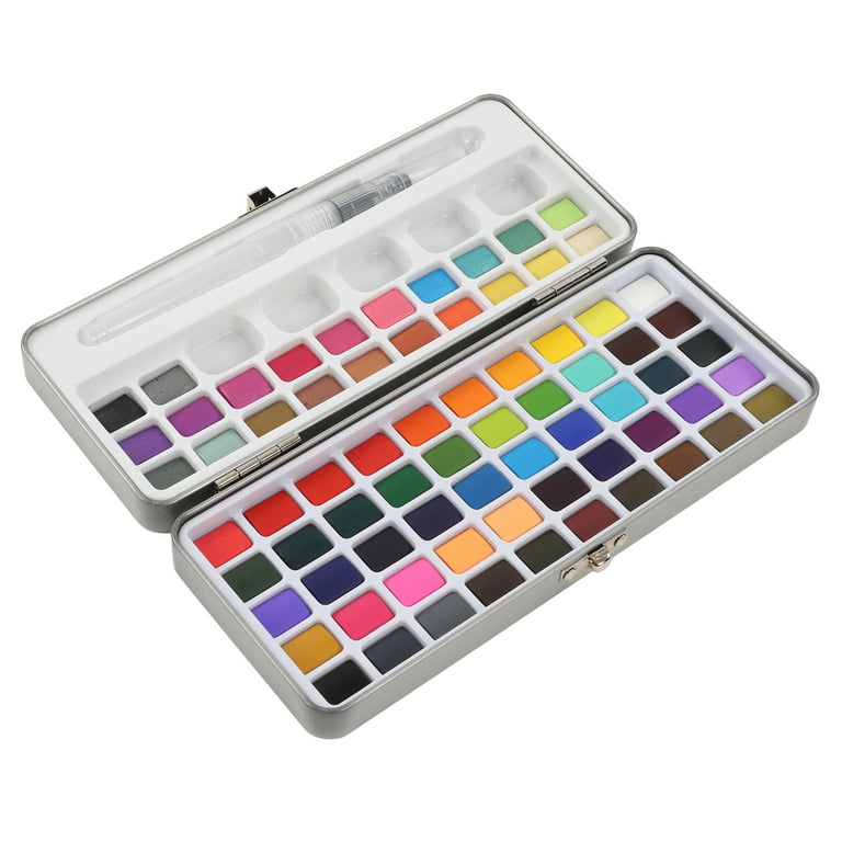 Gunsamg Watercolor Paint Set 120 Colors In Portable Box With Palette  Including 12 Fluorescent Colors 15 Macron Colors And 33 Metallic Colors For