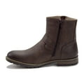 thumbnail image 2 of J'aime Aldo Men's 28931 Tall Belted Round Toe Moto Zipped Riding Boots, Brown Nuboc, 8, 2 of 3
